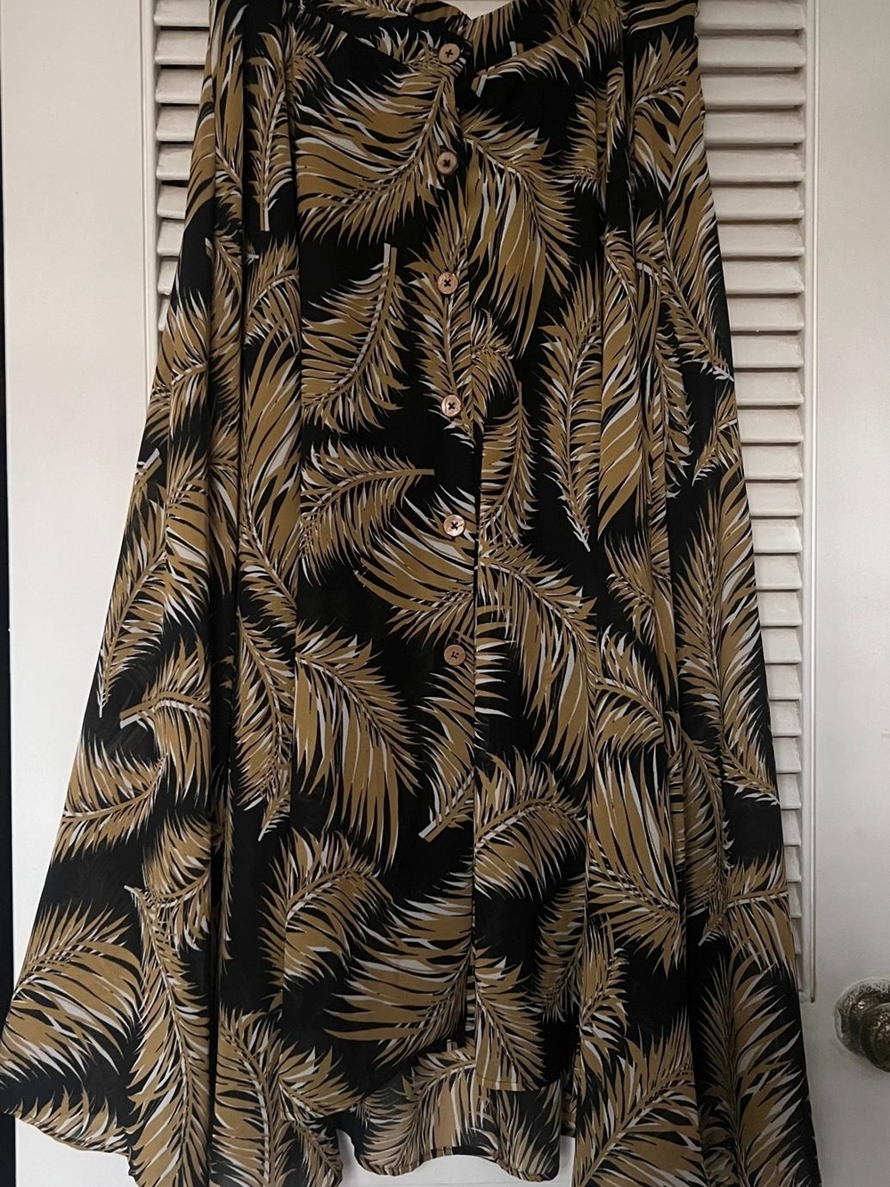 Live 4 Truth Black & Tan Palm-Print Maxi Skirt